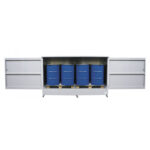 BAC DE RÉTENTION FERMÉ 2 CUVES IBC