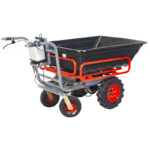 BROUETTE ÉLECTRIQUE 300KG 4 ROUES ET BENNE EN PLASTIQUE