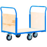 CHARIOT DE TRANSPORT 360° EXTRA GRAND AVEC 1 PLATEAU ET 2 PAROIS