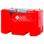 CUVE CADDY RAVITAILLEUR PE MOBILE DIESEL-GASOIL 440L AVEC POMPE 12V ET PISTOLET AUTOMATIQUE