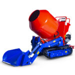 DUMPER À BÉTON HYDROSTATIQUE 350 L AVEC PELLE 80 KG ET MOTEUR HONDA