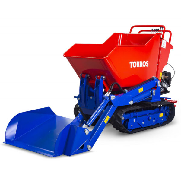 DUMPER HYDROSTATIQUE À CHENILLES AVEC PELLE 80 KG, BENNE 800 KG ET MOTEUR HONDA – Image 2