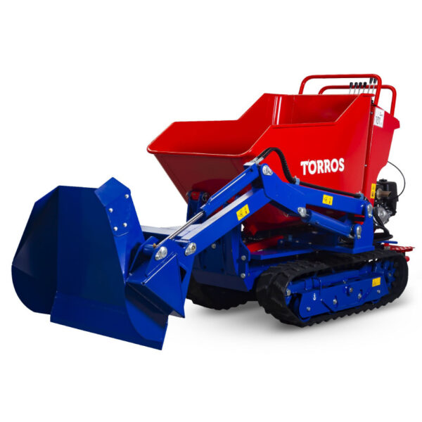 DUMPER HYDROSTATIQUE À CHENILLES AVEC PELLE 80 KG, BENNE 800 KG ET MOTEUR HONDA – Image 3