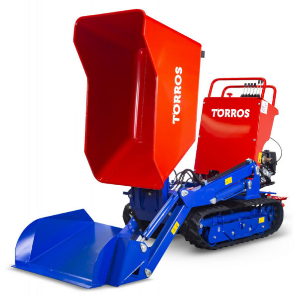 DUMPER HYDROSTATIQUE À CHENILLES AVEC PELLE 80 KG, BENNE 800 KG ET MOTEUR HONDA – Image 4
