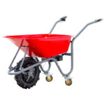 BROUETTE ÉLECTRIQUE À BATTERIE 80 LITRES 150 KG AVEC BENNE MÉTALLIQUE