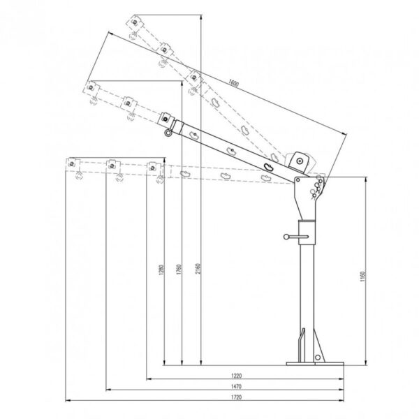 GRUE MOBILE 300 KG AVEC TREUIL – Image 3