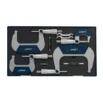 JEU DE 4 MICROMÈTRES EXTÉRIEURS DIN863 0-25, 25-50, 50-75, 75-100 MM