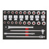 JEU DE DOUILLES 3/4" 19-50MM 32PCS EVA-TRAY