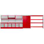 MOBILIER D’ATELIER 6,4 M ARMOIRE RAYONNAGE DE STOCKAGE