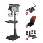 PACK PERCEUSE À COLONNE CM4 Ø30 MM 230V FS32M + ÉTAU DE PERÇAGE + BOULONS DE SERRAGE + JEU DE MÈCHES