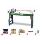 PACK TOUR À BOIS 460X1185MM + MANDRIN 146MM + JEU 8 BURINS + ETC