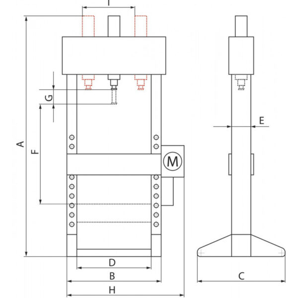 PRESSE HYDRAULIQUE MOTORISÉE 100 T – Image 3