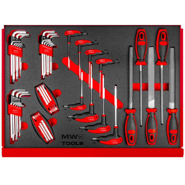 SERVANTE D'ATELIER COMPLÈTE ROUGE 211 OUTILS – Image 5