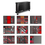 SERVANTE D'ATELIER COMPLÈTE XXL NOIRE 512 OUTILS