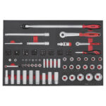 SET DOUILLES ET EMBOUTS 28 PCS DANS PLATEAU EVA